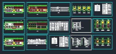 某小学多层欧式教学楼建筑施工图纸