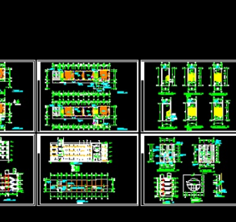 9套小学教学楼的CAD施工设计图