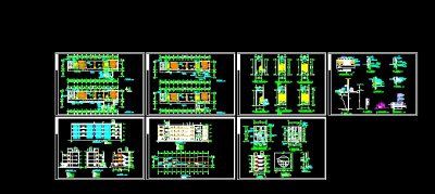 9套小学教学楼的CAD施工设计图