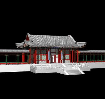 3D中式建筑模型