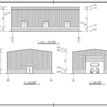 某钢构发电机房设计cad全套建筑结构施工图