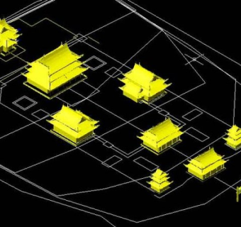 寺庙群体三维模型
