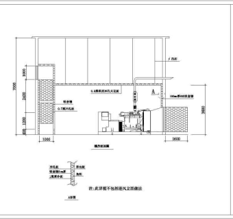 某柴油发电机房设计cad施工图