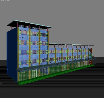 沿街商业建筑3D模型3D模型