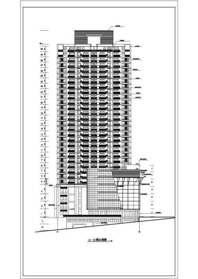 某地区32层高层商住楼建筑设计施工图3D模型