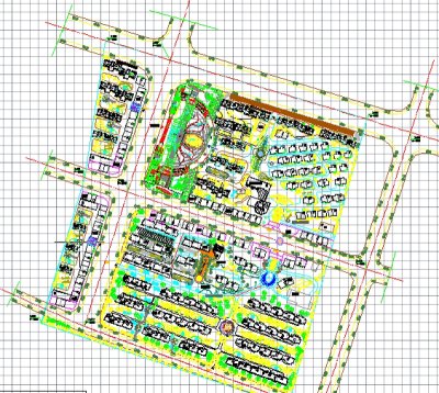 小区建筑规划平面图3D模型