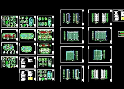 高层单身公寓建筑施工图3D模型