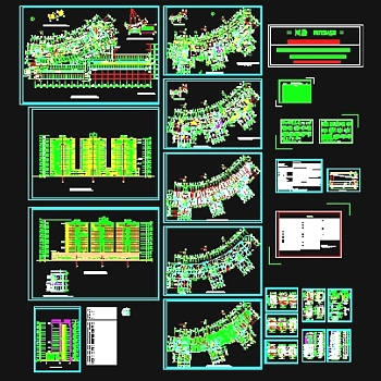 盘锦市某新村高层住宅楼建筑施工图3D模型