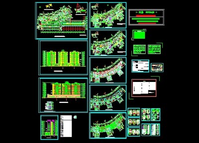 盘锦市某新村高层住宅楼建筑施工图3D模型