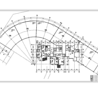 某高层住宅楼建筑户型平面图