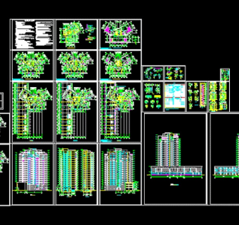 纯剪结构高层住宅建筑施工图
