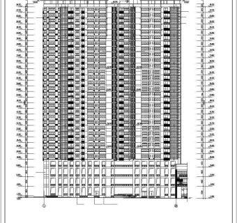 某小区高层住宅部分建筑设计施工图