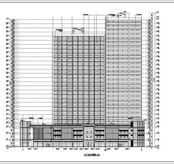 某地29层框架剪力墙结构体系高层办公楼建筑设计施工图纸