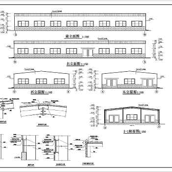 某20米跨轻钢结构厂房设计施工图纸3D模型