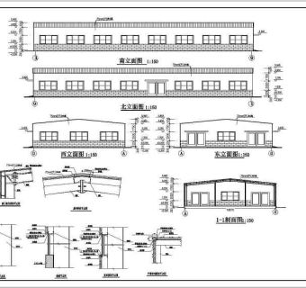 某20米跨轻钢结构厂房设计施工图纸3D模型