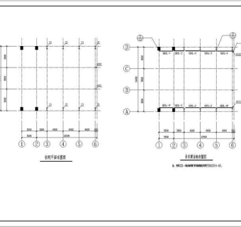 某工厂50T重钢结构车间结构设计施工图纸