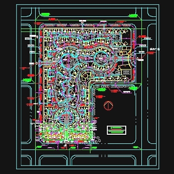 某小区规划总平面图3D模型