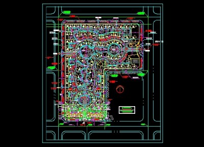 某小区规划总平面图3D模型