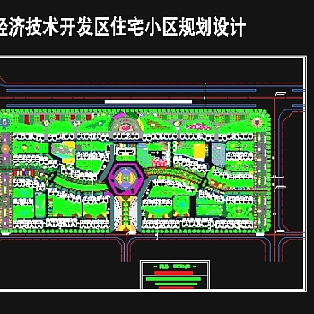 某住宅小区规划绿化设计图3D模型