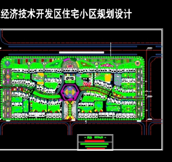 某住宅小区规划绿化设计图3D模型