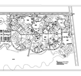 某大学建筑规划设计总平面图