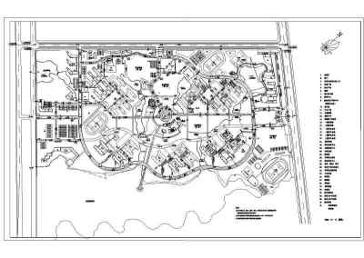 某大学建筑规划设计总平面图