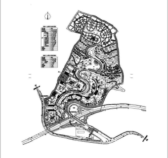 某大型综合养老院建筑设计总平面规划方案图