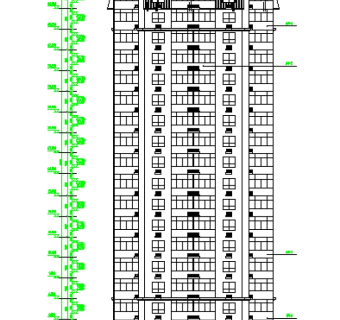 某塔式高层住宅楼建筑cad施工图