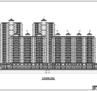 某城市高层沿街商住楼建筑设计方案图