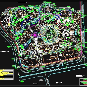 某小区景观规划总平面图3D模型