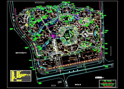 某小区景观规划总平面图3D模型