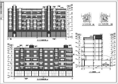 某地6层框架结构住宅楼建筑设计方案图