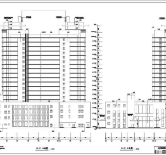 某地19层框架结构高层酒店建筑设计方案图