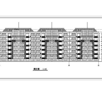 某小区六层框架结构住宅楼建筑设计施工图