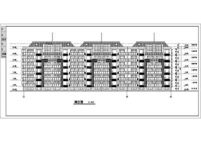 某小区六层框架结构住宅楼建筑设计施工图