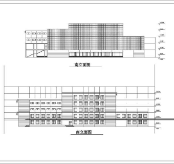 框架结构五层展览馆建筑施工图3D模型