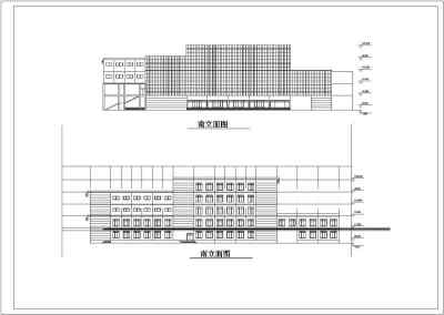 框架结构五层展览馆建筑施工图3D模型