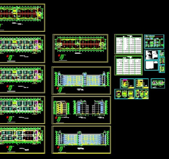 某地区某技术学院教学楼设计cad建筑施工图