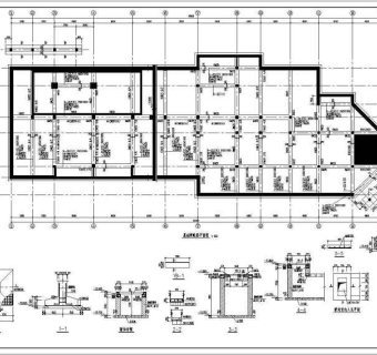 某地砼框架结构幼儿园结构部分施工图纸3D模型