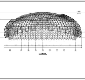 某综合文体活动中心屋顶钢结构图纸
