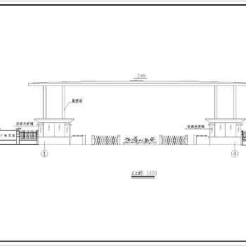 某小区钢结构大门建筑设计方案图纸