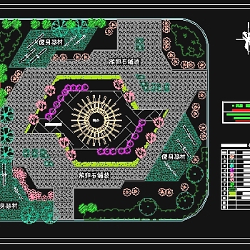 某小区广场规划设计平面图3D模型