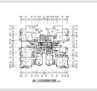 某小区二十五层框架结构给排水消防设计图3D模型