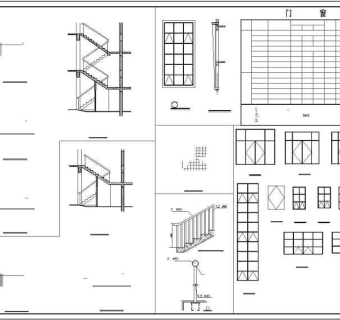 三层框架结构小商场施工图3D模型