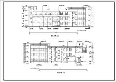 三层框架结构会所全套建筑施工图3D模型