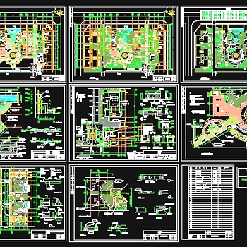 某小区规划绿化施工图3D模型