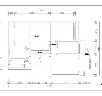 某三室两厅住宅部分装修设计施工图纸