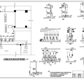 某消防生活合用泵房给排水施工图纸3D模型