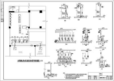 某消防生活合用泵房给排水施工图纸3D模型