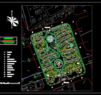 上海金山小区规划平面3D模型